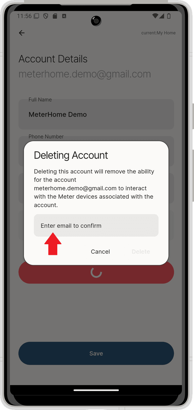 Delete Account Instruction Step 4